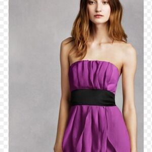 WHITE by vera wang dressstrapless bridsmaid dress size 2 ..